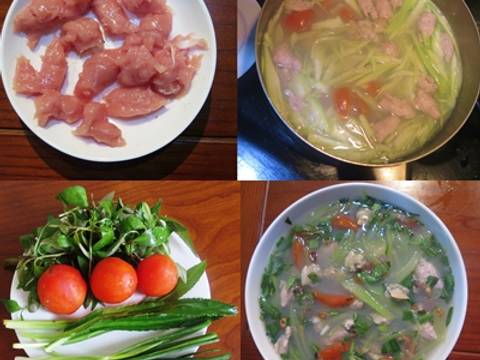Canh ngao nấu bầu recipe step 3 photo