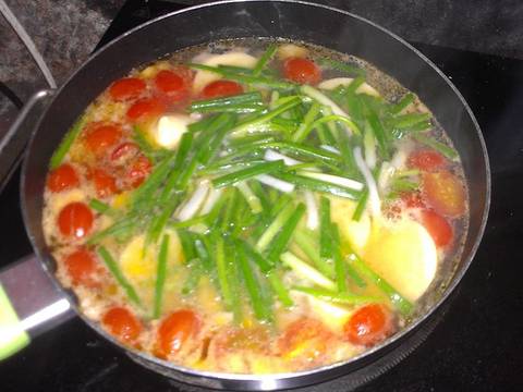Canh đậu hủ trứng recipe step 2 photo