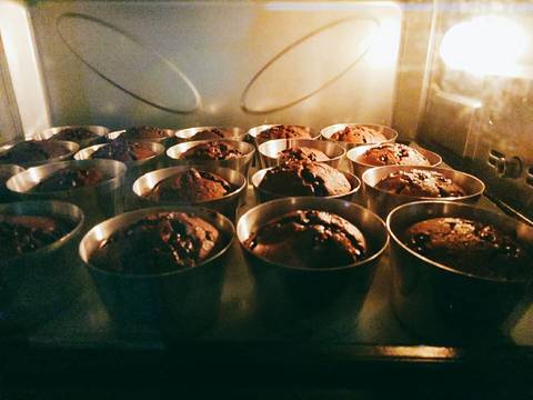 Bánh muffin chocolate bước làm 6 hình