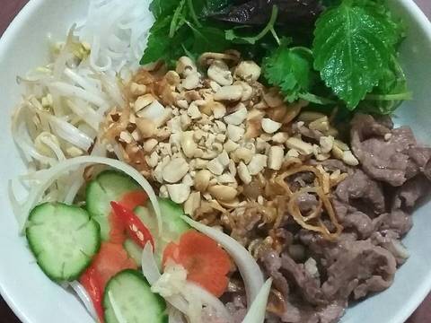 Bún bò nam bộ bước làm 4 hình