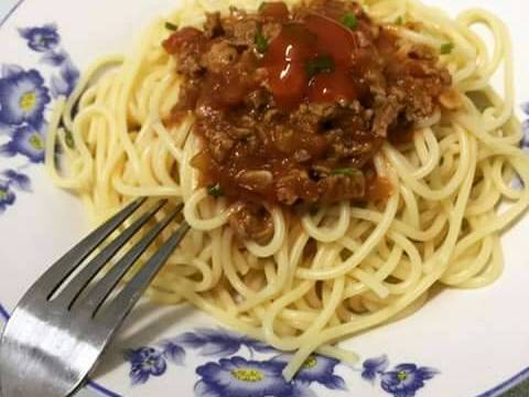Mỳ Spaghetti bò bằm nhanh gọn sau ngày làm việc recipe step 7 photo