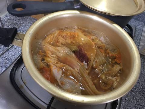 Canh kim chi recipe step 2 photo