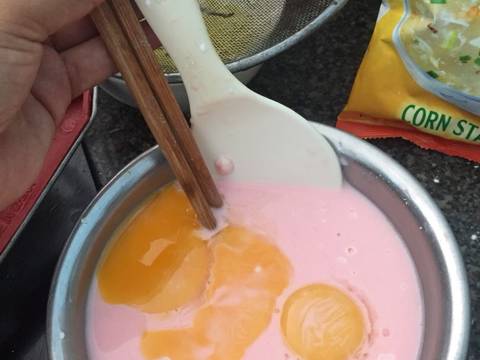 Bánh sữa chiên (hương dâu)🍓🍓🍓🍓🍓 recipe step 2 photo
