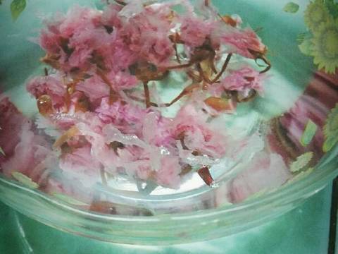 Rau câu hoa anh đào (mochi sakura) recipe step 1 photo
