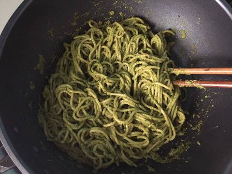 Mì Spagetti sốt pesto recipe step 3 photo