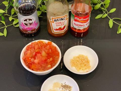 Mì ý sốt nấm chay bước làm 1 hình