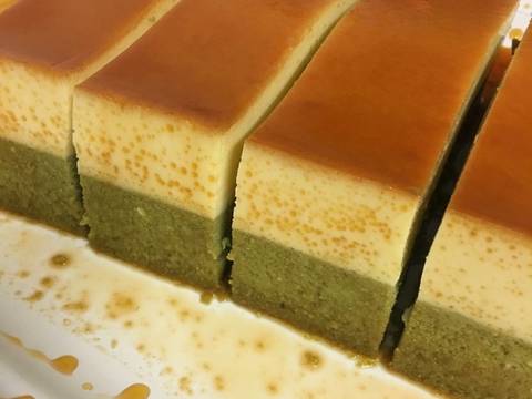 Bánh Flan cheesecake Trà xanh. recipe step 5 photo