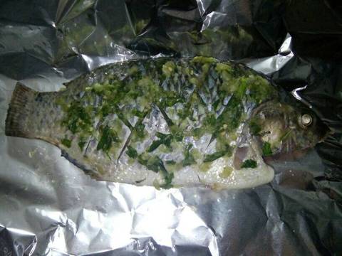 Cá rô phi nướng muối nén recipe step 5 photo