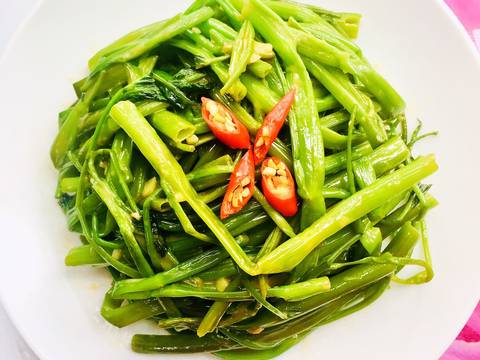 Rau Muống Xào Chao Chay recipe step 3 photo