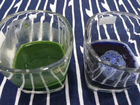Trà xanh (matcha) hoa đậu biếc recipe step 1 photo