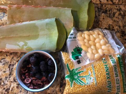 Chè lô hội (Aloe vera)bạch quả bước làm 1 hình