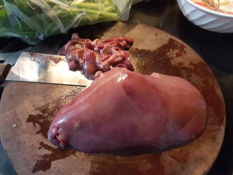 Gan lợn xào recipe step 1 photo