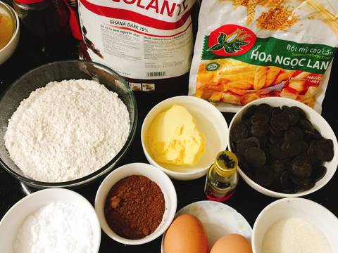 Chocolate crinkes phiên bản Tết 2017 recipe step 1 photo