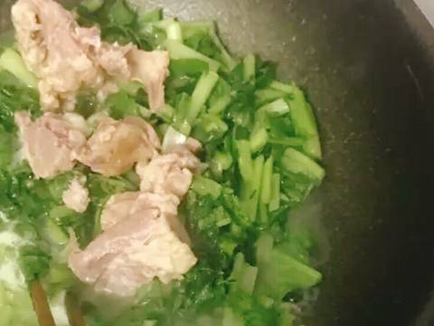 Canh cải thịt hộp mềm recipe step 3 photo
