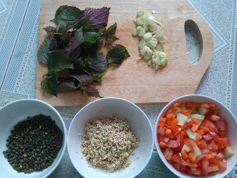 Quinoa, lentil nấu rau củ recipe step 1 photo