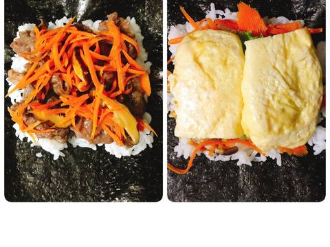 Onigirazu-cơm gói rong biển recipe step 3 photo