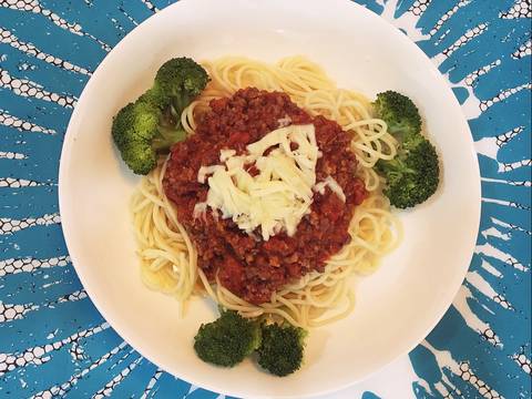 Mì Spaghetti sốt bò bằm & cà chua recipe step 5 photo