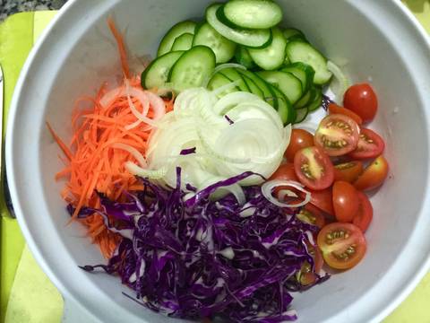 Salad bò ngũ sắc recipe step 1 photo
