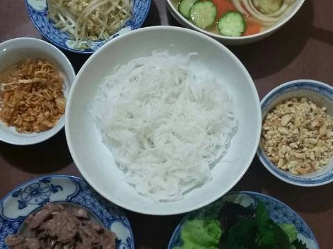 Bún bò nam bộ bước làm 2 hình