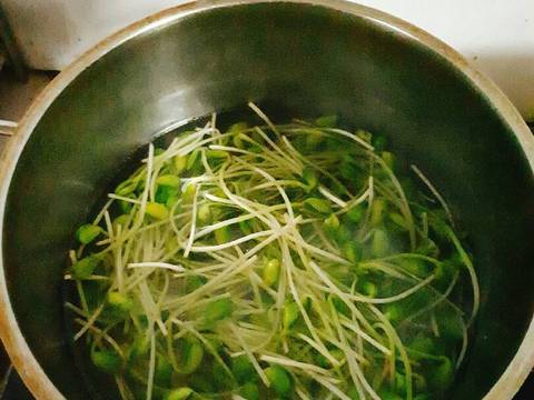 Canh rau mầm đậu nành recipe step 2 photo