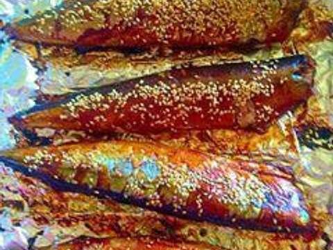 Cá Sanma nướng sốt Teriyaki recipe step 6 photo
