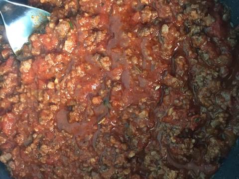 Mì Spaghetti sốt bò bằm & cà chua recipe step 3 photo