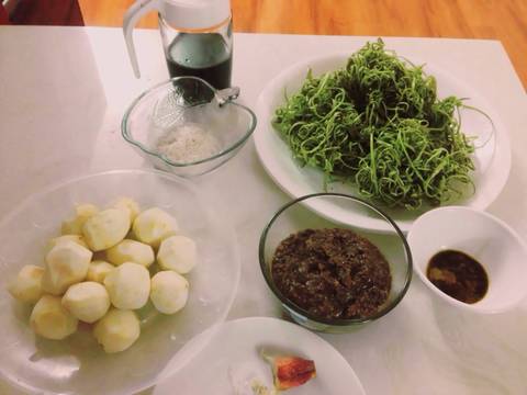 Canh cua khoai sọ rau muống recipe step 4 photo