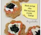 Hình ảnh bước 3 #Cleaneating #Fingerfood Caviar Bánh Mỳ Phô Mai Tươi Cá Hồi