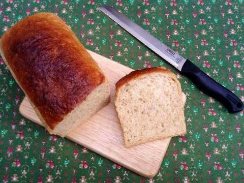 Bánh mì mật ong nguyên cám (whole wheat bread 50%) recipe step 14 photo