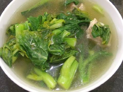 Canh cải ngọt hongkong nấu sườn (Bố Nấu) recipe step 3 photo