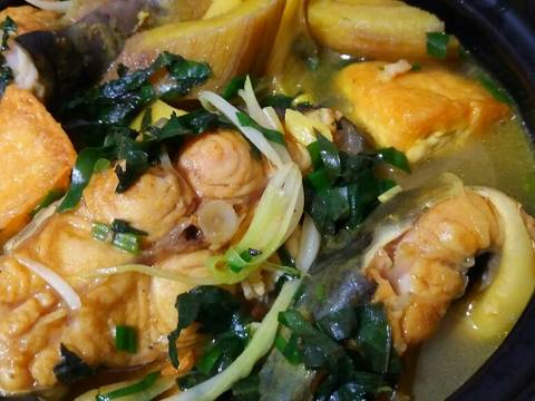 Cá lăng om măng, chuối, đậu recipe step 5 photo