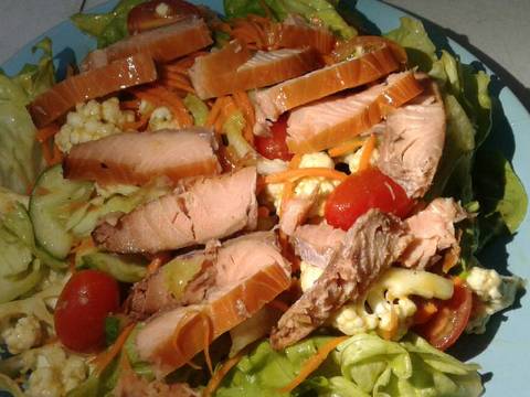 Salad cá hồi xông khói recipe step 5 photo