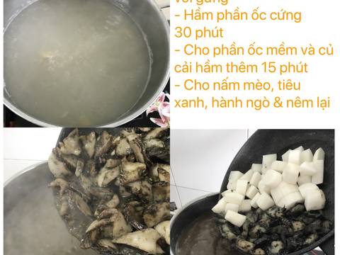 Ốc giác hầm tiêu xanh recipe step 4 photo