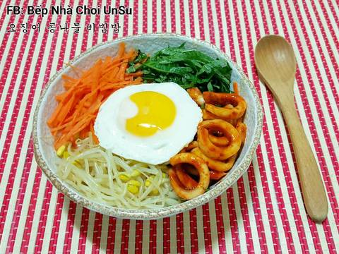 Cơm Trộn Mực Giá Tương 😍 오징어 콩나물 비빔밥 recipe step 8 photo