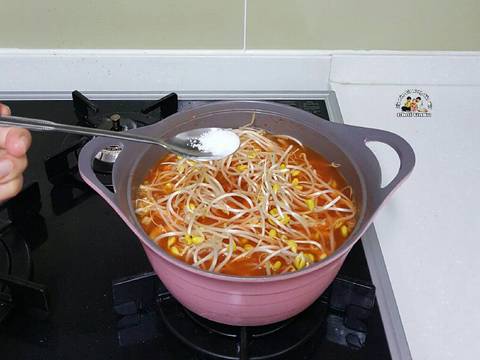 Canh kim chi giá tương 김치콩나물국 recipe step 4 photo