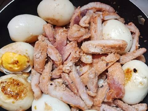 Sườn cốt lết rim trứng recipe step 4 photo
