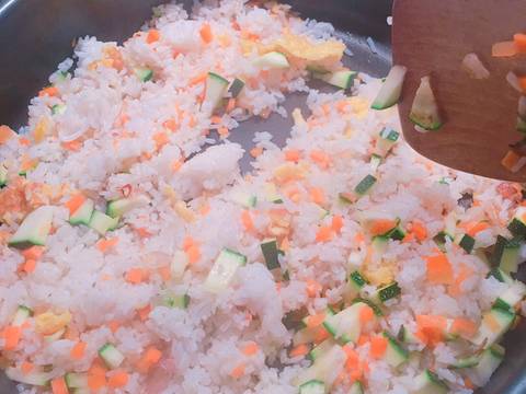 Cơm rang sắc màu (colorful fried rice) recipe step 3 photo