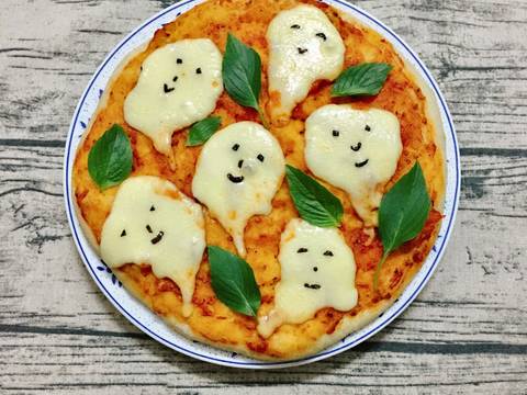 Margherita Pizza- Happy Halloween😍🤣 recipe step 8 photo