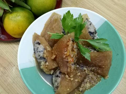 Cùi Bưởi dồn Thịt sốt Dầu Hào recipe step 9 photo
