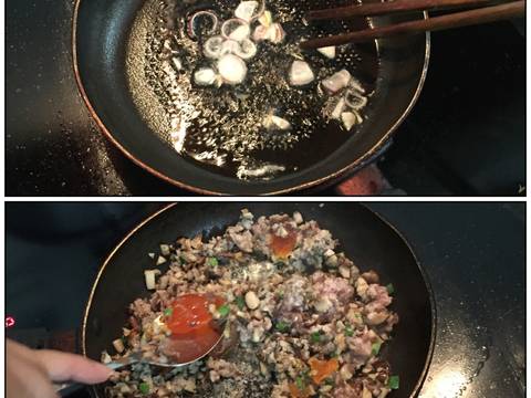 Trứng hấp thịt nấm recipe step 3 photo