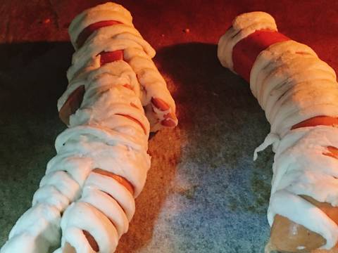 Crescent Mummy Dogs- Halloween recipe step 4 photo