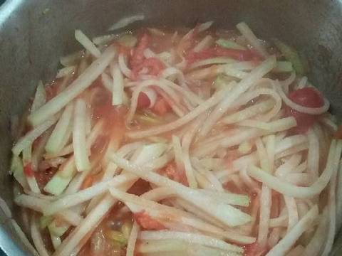 Cá trắm nấu canh chua quả chay với su hào recipe step 3 photo