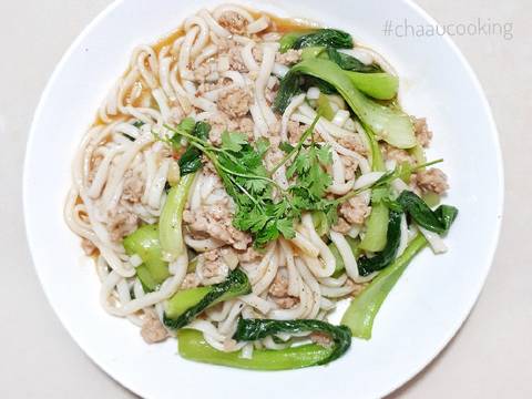 Bánh canh xào sa tế recipe step 7 photo