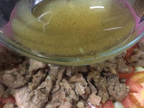 Thịt bắp bò trộn dầu dấm salat recipe step 3 photo