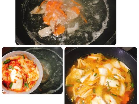 Lẩu kim chi hải sản recipe step 2 photo