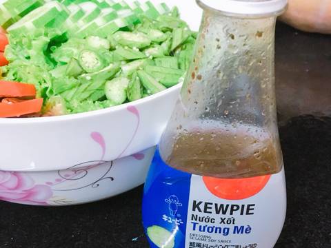#eatclean - Salad thập cẩm sốt tương mè recipe step 3 photo