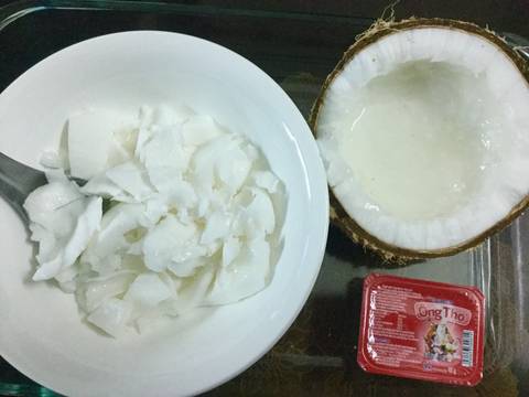 Sinh tố dừa sáp recipe step 1 photo