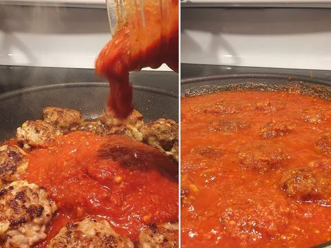 Spaghetti bí ngòi và gà tây viên recipe step 5 photo