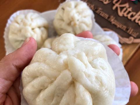 Bánh bao nhân chay bước làm 6 hình