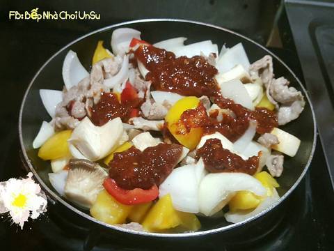 Bí Ngô Hấp Thịt Xào & Pho Mát 불고기 단호박찜 recipe step 4 photo